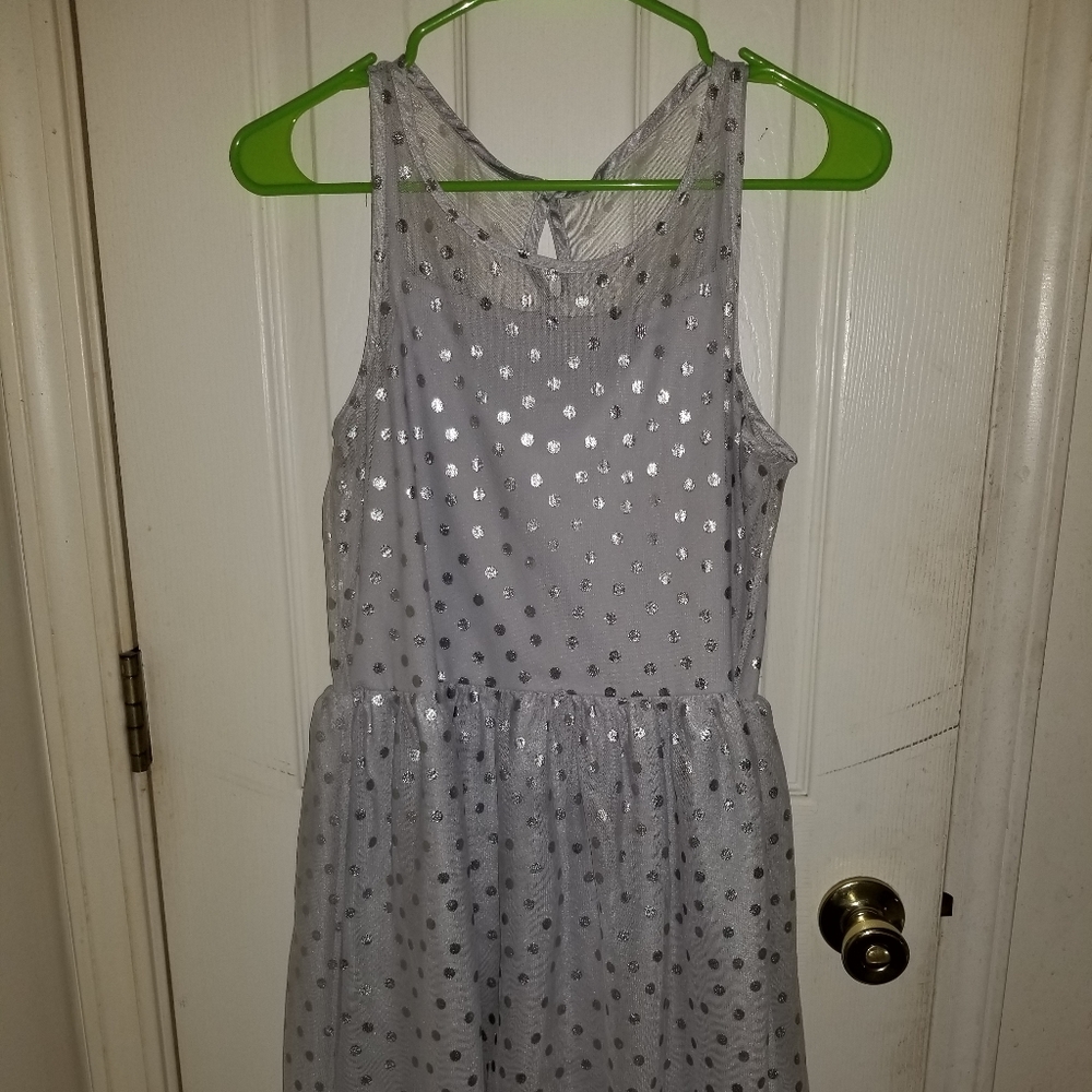 Girls silver dress